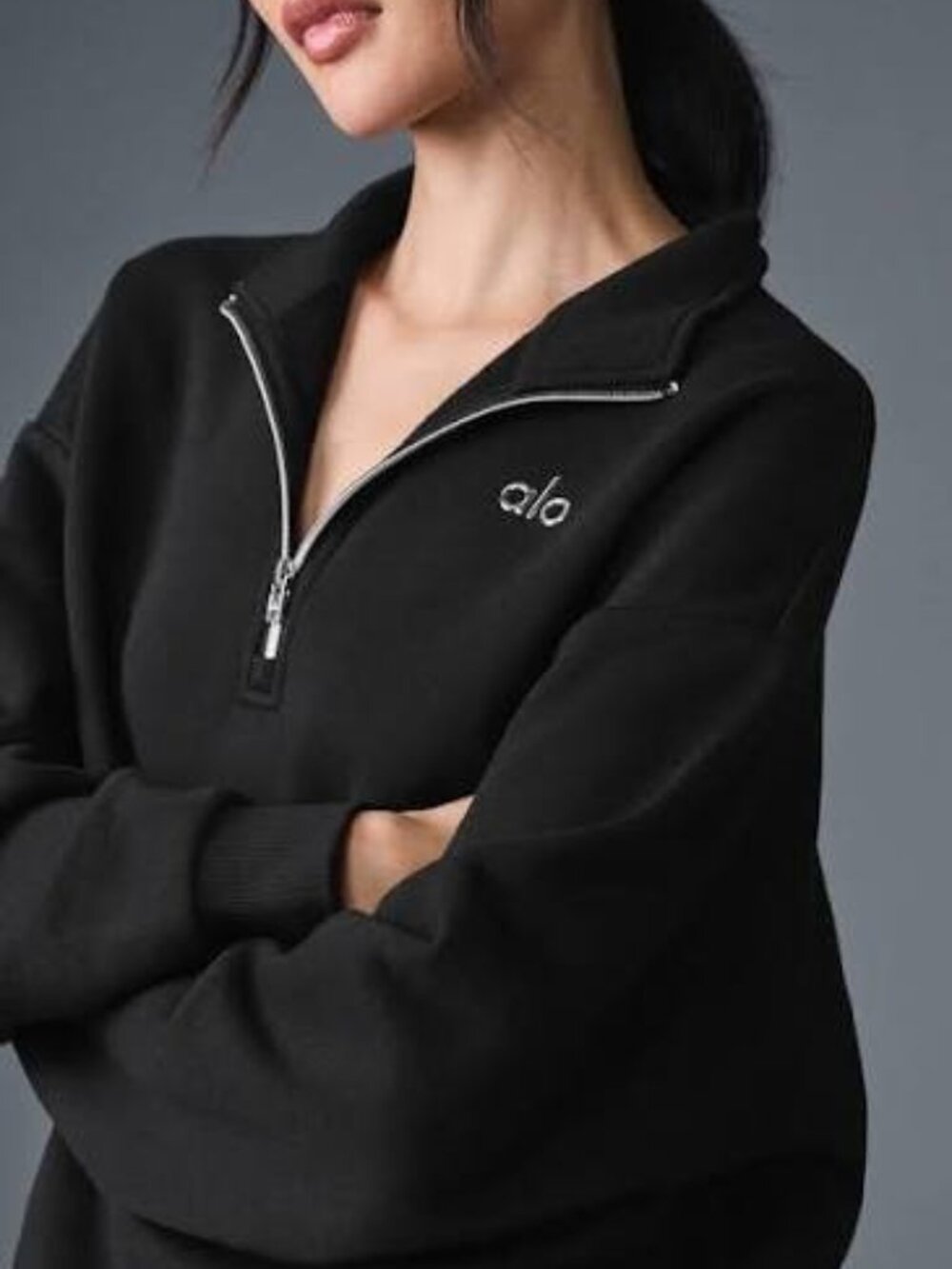 Black Accolade 1/4 Zip Pullover Size Medium